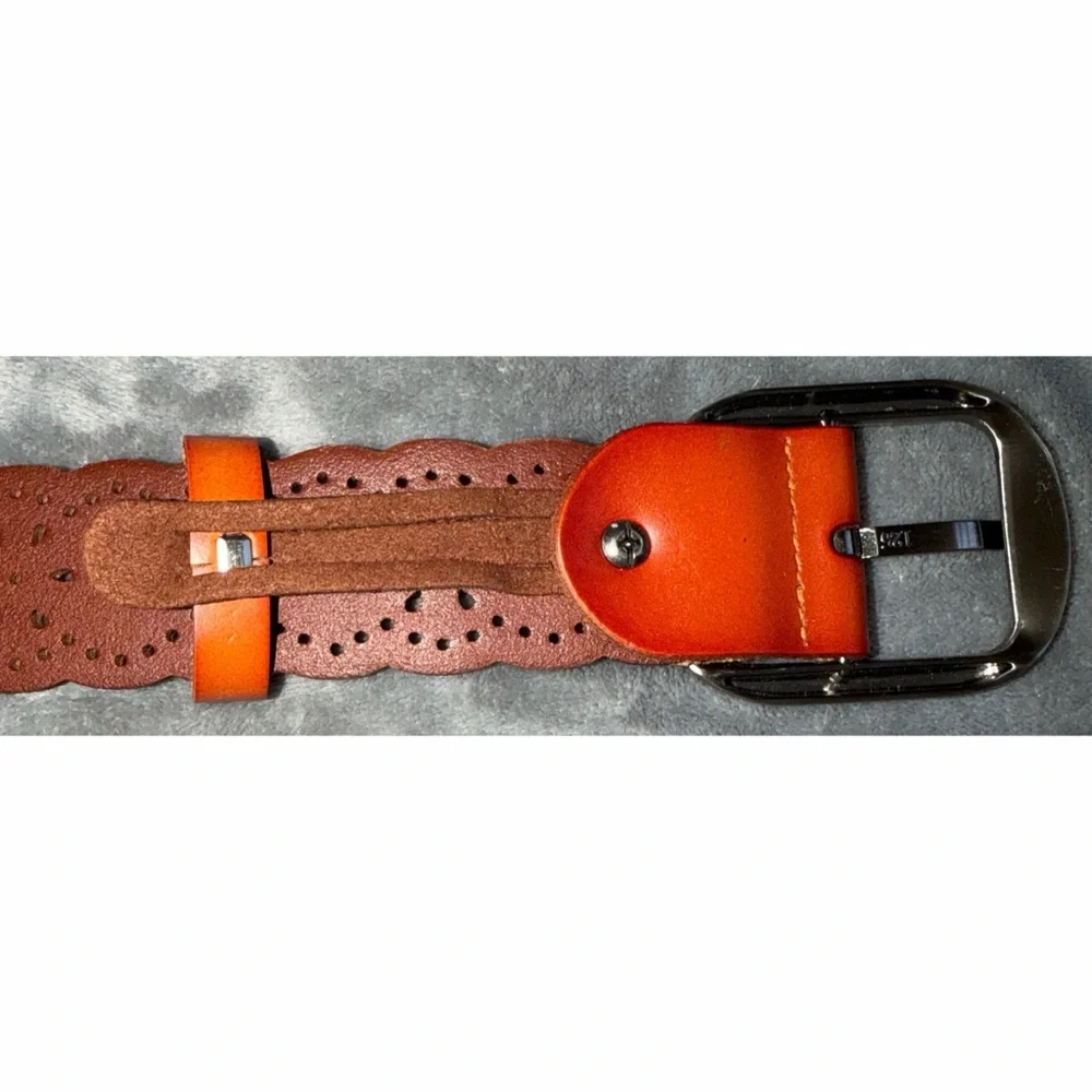 🧡 Elegant Perforated Western Belt